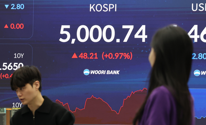 코스피, '오천피' 탈환 시도
