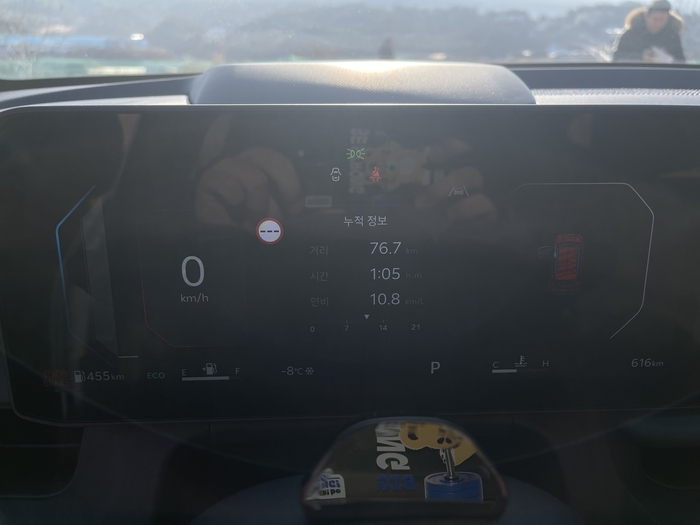 기아 '디 올 뉴 셀토스' 1.6 가솔린 터보 주행 기록. 사진=박지성 기자