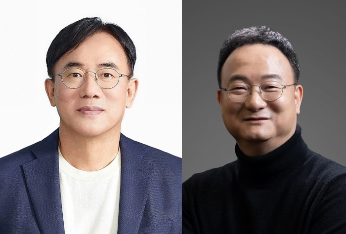 정철동 LG디스플레이 사장(왼쪽)과 문혁수 LG이노텍 사장.