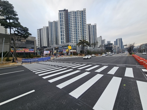 안양시 경수대로 평촌어바인퍼스트 앞 횡단보도 신설 후