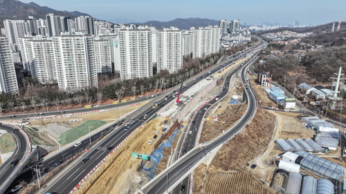 과천시 과천고가교 철거 공사 현장