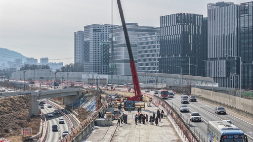 과천시 과천고가교 철거 공사 현장