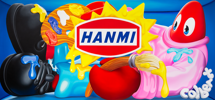 팝 아티스트 필립 콜버트(Philip Colbert)와 협업한 한미반도체 아트워크.