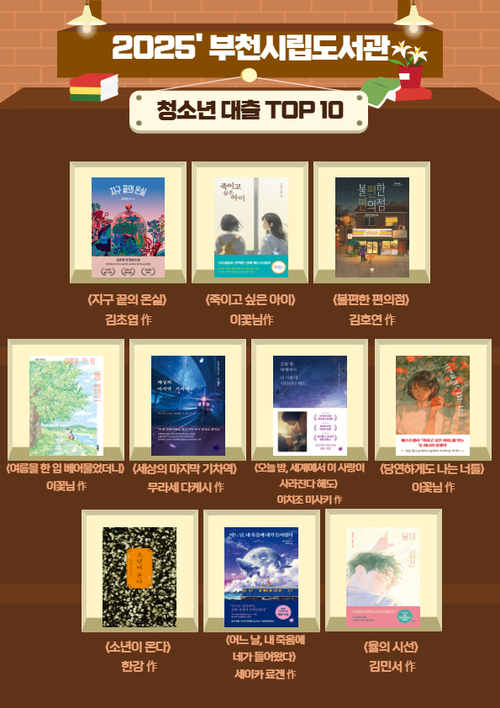 부천시립도서관 선정 2025년 베스트 대출 도서 목록(청소년)