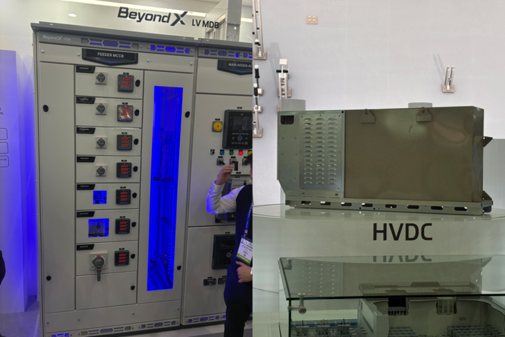 LS일렉트릭의 배전반 '비욘드 엑스(Beyond X) 저전압 분전반(LV MDB)'과 효성중공업의 전압형 HVDC 장치