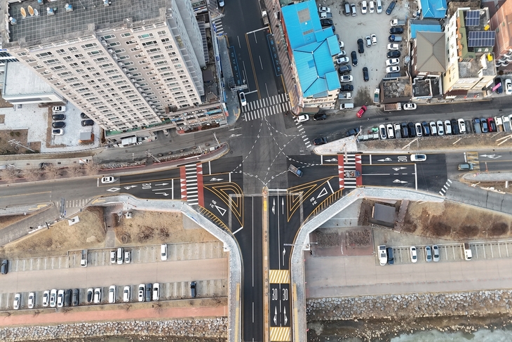 예천교 북단 교통사고 잦은 곳 개선사업