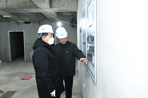 백경현 구리시장 4일 교문1동 행정복지센터 건립 공사현장 점검