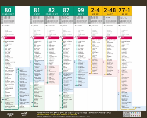 양주시 버스노선도 1차 디자인(안)