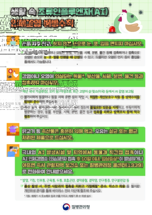 광명시 조류인플루엔자 인체 감염 예방수칙 안내 배너
