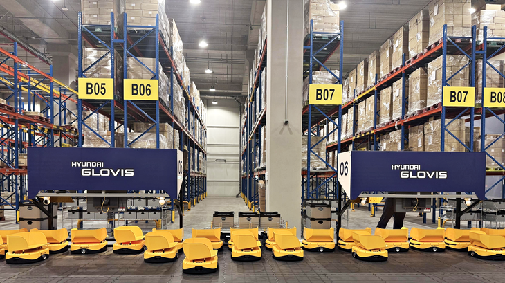 현대글로비스 자동화 물류 센터 내부. 사진=현대글로비스 제공