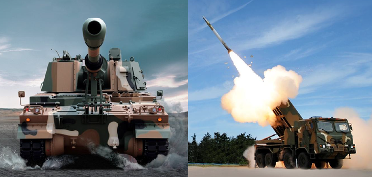 한화에어로스페이스 K-9 자주포·천무(K-239). 사진=한화에어로스페이스 제공