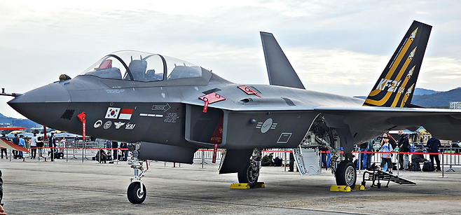 올해부터 양산이 예정된 한국항공우주산업(KAI) KF-21 보라매 전투기. 사진=박규빈 기자