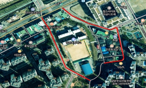 남양주 양정초 통학로 전선 지중화 위치도