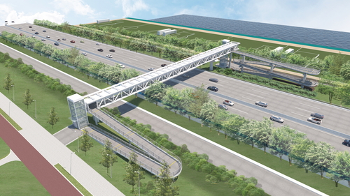 하남시 '한강연결 보행육교' 조감도