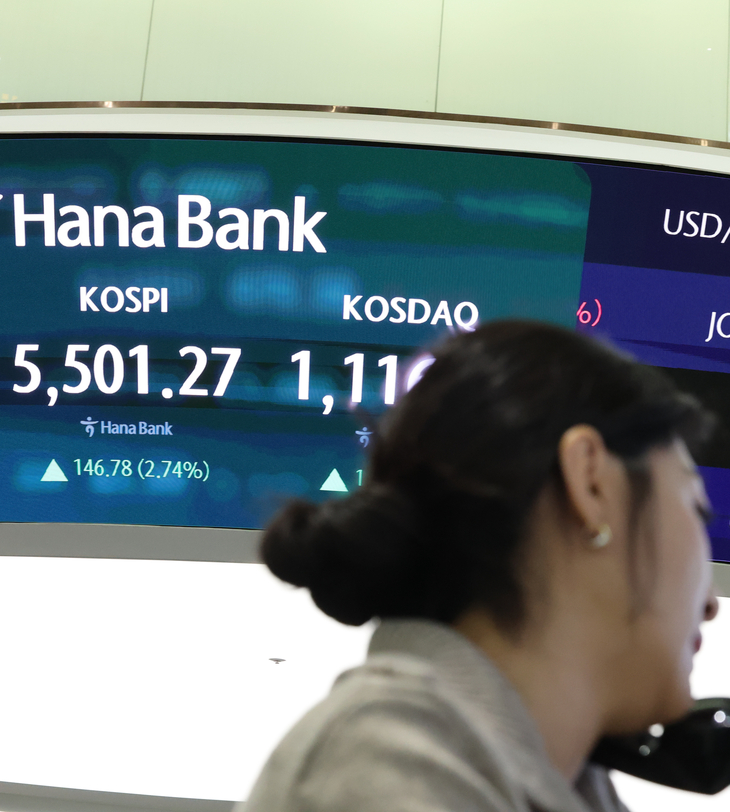 코스피 장중 5,500도 돌파