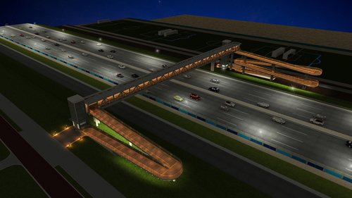 하남시 '한강연결 보행육교' 조감도