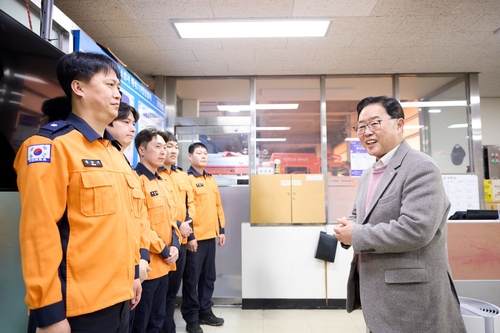 강수현 양주시장 14일 전통시장과 치안-소방-의료 현장 점검