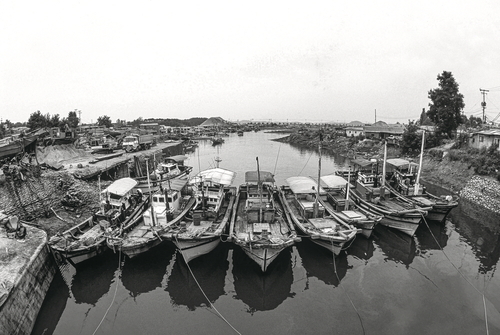 1993년 안산시 사리포구 전경- 시화방조제 공사 직전 어촌 풍경