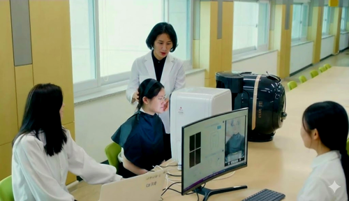 경복대학교 의료미용학과 인공지능(AI) 피부진단기 활용 실습수업