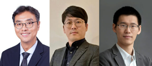 왼쪽부터 이승우 삼성SDI 연구소 차세대개발팀장 부사장, 김용석 삼성SDI 미국연구소(SDIRA) 소장, 위안 양 컬럼비아대학교 위안 양 교수