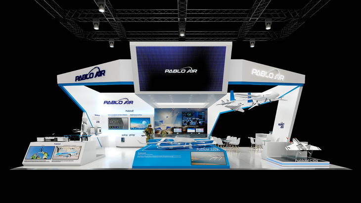 파블로항공이 25일부터 27일까지 사흘간 부산 벡스코에서 열리는 아시아 최대 규모 드론 전문 전시회 '드론 쇼 코리아(DSK) 2026'에 차린 부스 전경. 사