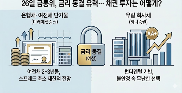 26일 금통위, 금리 동결 유력...채권 투자는 어떻계?