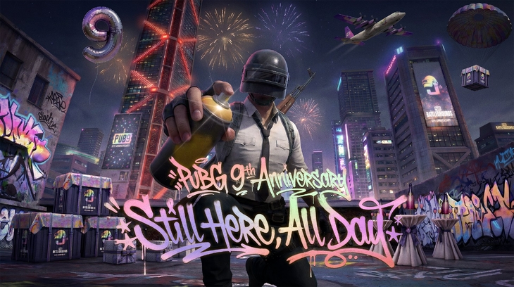 크래프톤이 배틀그라운드 출시 9주년을 기념해 대규모 팬 행사 'PUBG 9주년 페스티벌'을 개최한다.