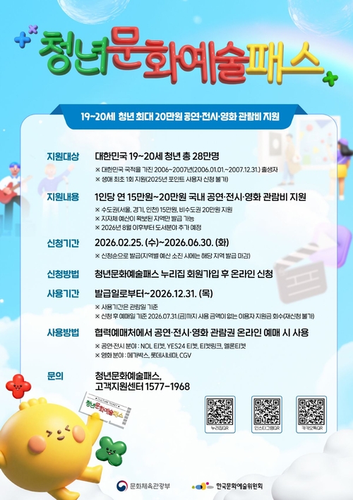 고양특례시 청년문화예술패스 신청 안내 배너