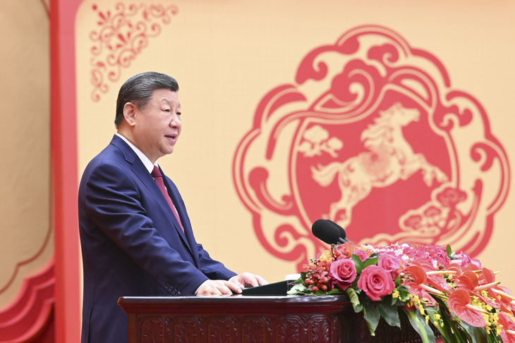 CHINA-BEIJING-CPC CENTRAL COMMITTEE-STATE COUNCIL-SPRING FESTIVAL-RECEPTION (CN)