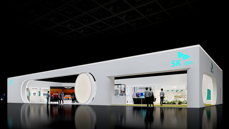 '인터배터리 2026' SK온 부스 전경.