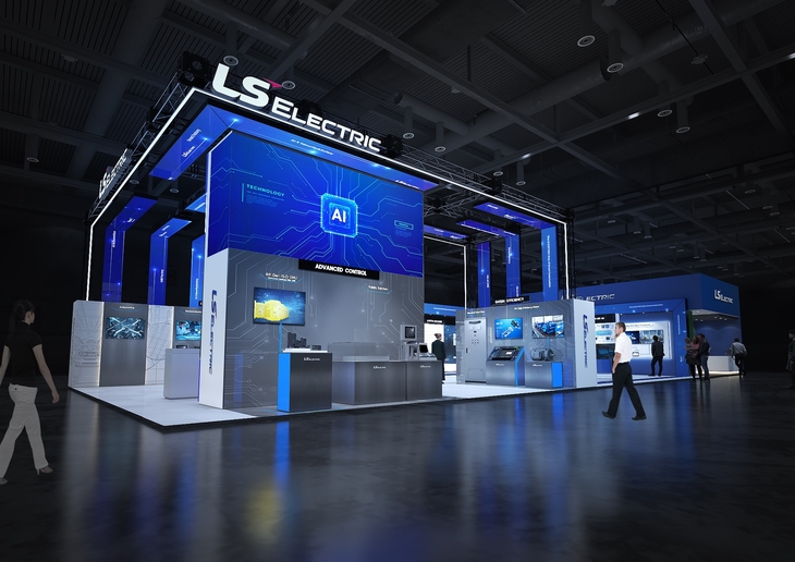 LS일렉트릭이 4~6일 서울 삼성동 코엑스에서 열리는 아시아 최대 스마트팩토리·자동화 산업 전시회 'AW 2026'에 마련하는 전시장 조감도