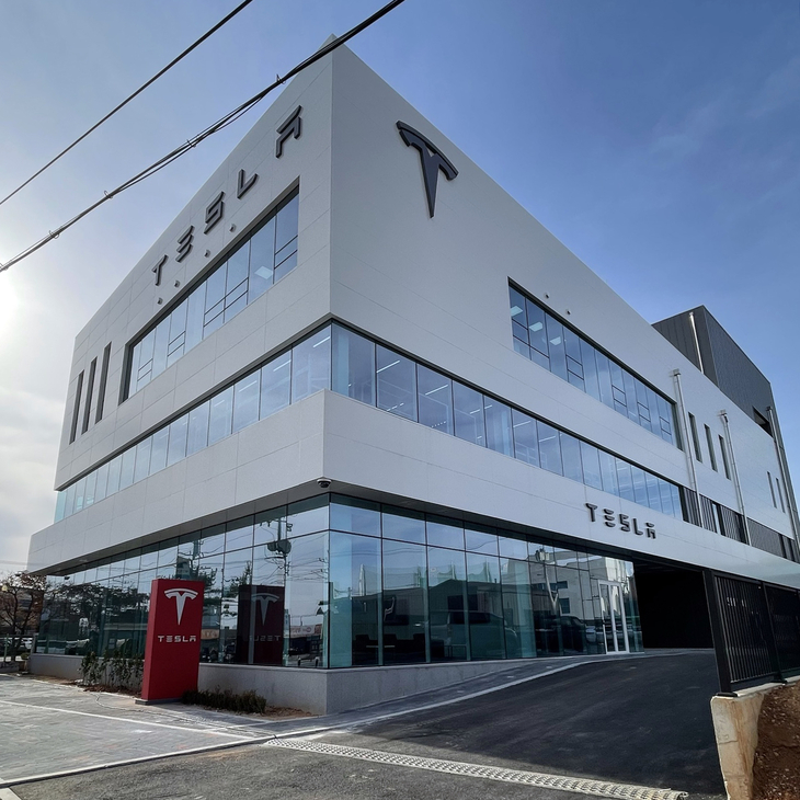 테슬라 서비스센터 전경.