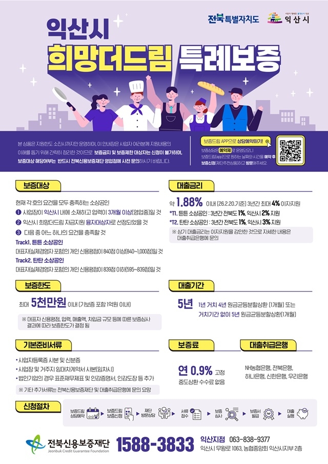 익산시, 175억 규모 소상공인 특례보증·대출이자 지원