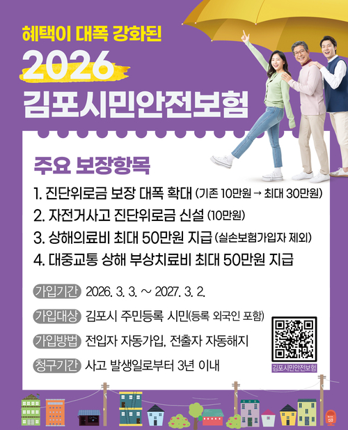 2026년 김포시민안전보험 안내 포스터