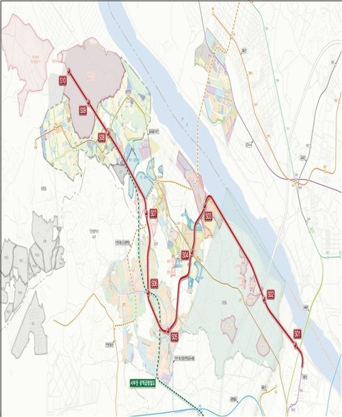 서울5호선 김포검단연장 노선도