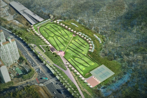 의정부시 부용터널 상부 파크골프장 조감도