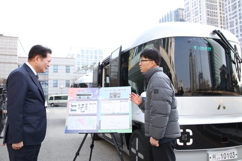 안양시 10일 운전석 없는 '레벨4 자율주행 셔틀' 시승 행사 개최