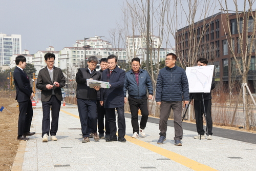 김성제 의왕시장 9일 부곡 지역 주요 사업 추진 현황 현장 점검