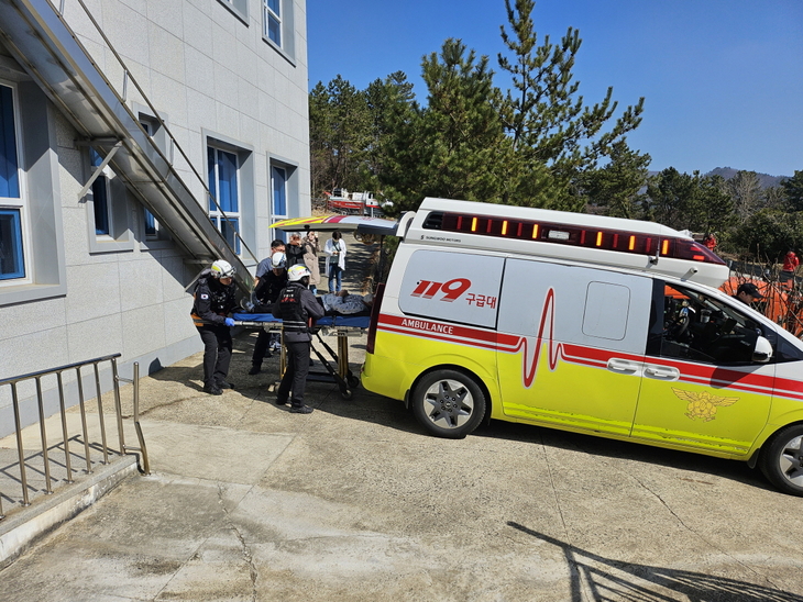 진도군, 산불 취약 의료기관 대피 훈련