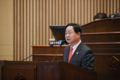 주광덕 남양주시장 제318회 남양주시의회 임시회에서 시정질문 답변