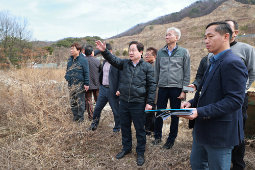 주광덕 남양주시장 오남복합문화센터 건립부지 현장 점검