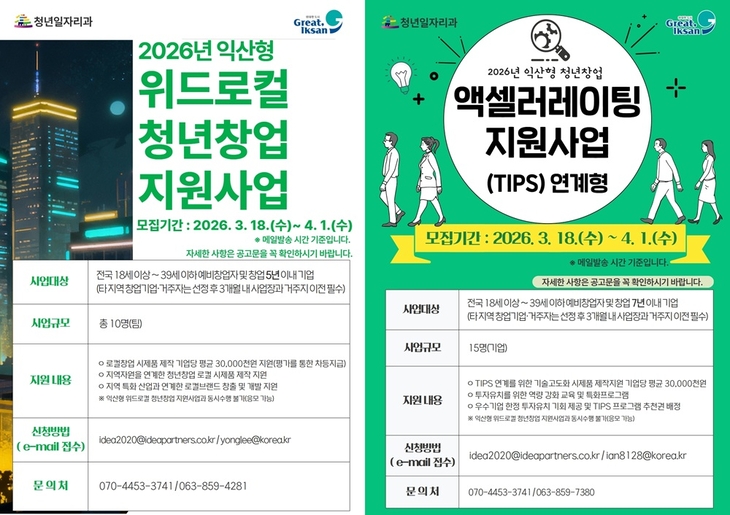 익산시, 청년창업 키운다…맞춤형 지원사업 추진