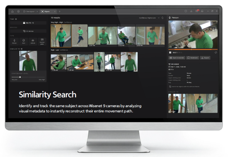 한화비전의 블레이즈(BLAZE)는 수집된 메타 데이터를 현장 서버에서 직접 처리한다. 이 데이터를 외부 클라우드로 전송하지 않기 때문에 수집된 모든 데