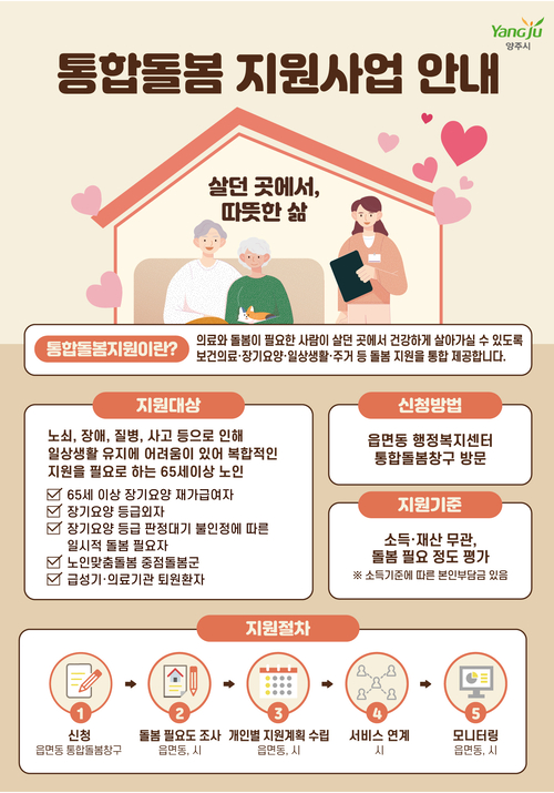 양주시 '양주형 통합돌봄 온(溫)케어' 안내 배너