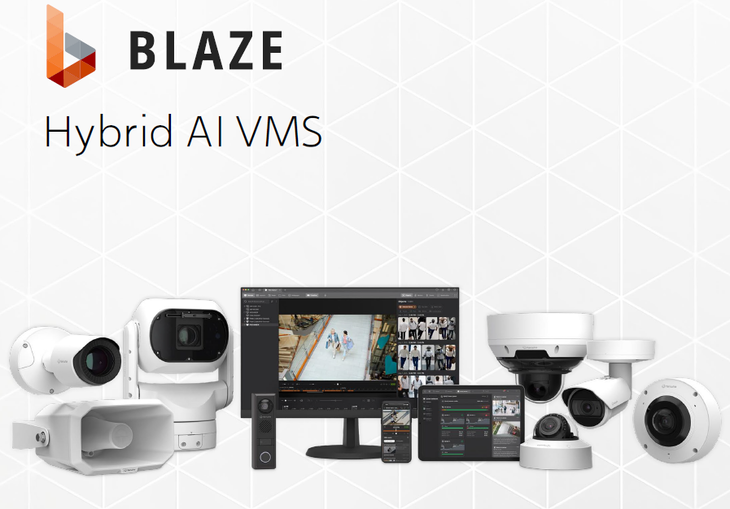 한화비전의 하이브리드 AI 영상 관리 시스템(Hybrid AI VMS) 브랜드 '블레이즈(BLAZE)' 제품군. 사진=한화비전 아메리카 제공