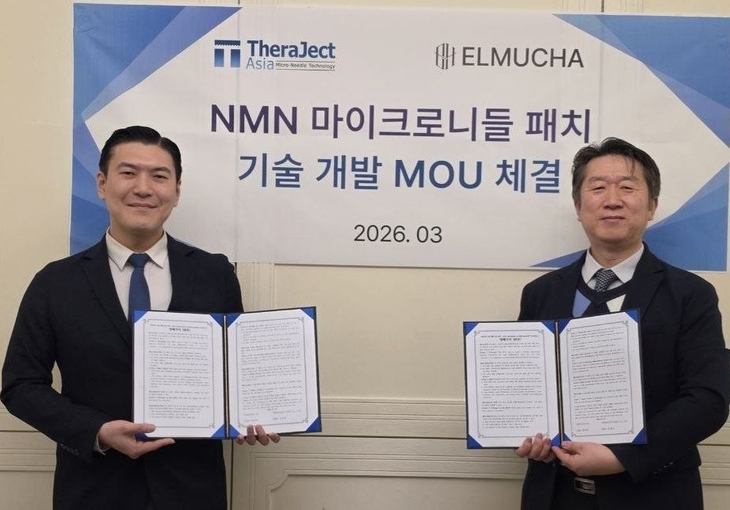 왼쪽부터 엘무하 최덕선대표, 테라젝아시아 김경동대표