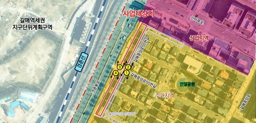 구리시 갈매동 '노상 확장형 주차장' 위치도