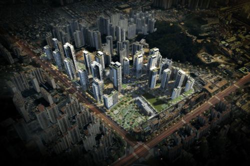 군포시 산본11구역 재건축 조감도