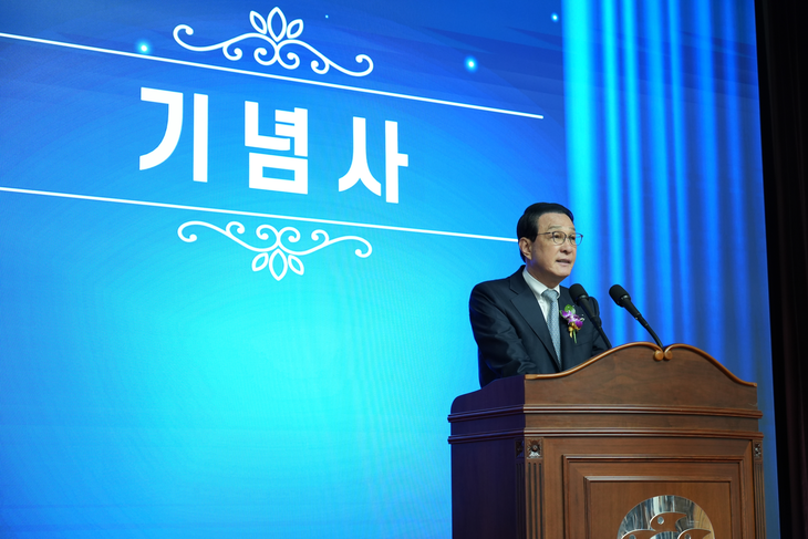 31일 수협중앙회 창립기념식에서 노동진 수협중앙회장이 기념사를 하고 있다.