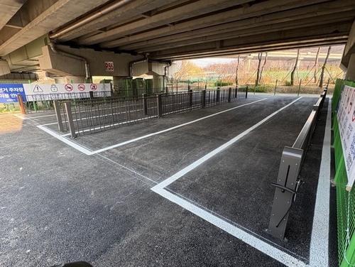 남양주시 경춘선 별내역 하부공간 자전거 주차장 조성 후